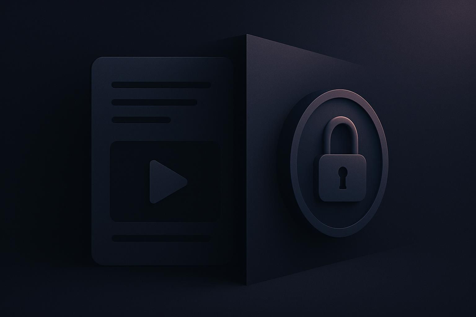 Illustration of a digital paywall protecting content